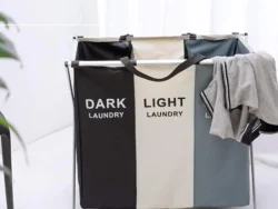 Cesto Canasto 3 Divisiones Laundry Plegable Ropa Sucia 59x52x32 Melech-39
