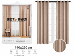 Cortina Black Out Bross London Home 140*220cm ART.8712