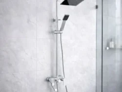 Ducha Monocomando Con Rociador Plateado Suono HOG0680PLA