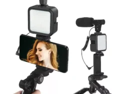 Estabilizador Para Celular Con Luz Y Micrófono AY-49