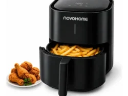 Freidora de Aire Novohome 4.5L Display Pantalla Digital Sin Aceite 1200w NH-AF 45N