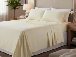Juego De Sabanas Blanco Paris Washed 600H Lisas 2 1/2 Plazas S3129