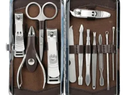 Kit Manicura Pedicura Estuche Cuero 11/12 Piezas Pies Y Manos S-2406 WB174/358 Xiuwen