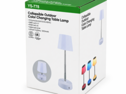 Lampara LED de Mesa Recargable RGB Plegable Altura Regulable YS-778