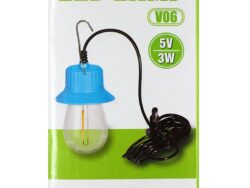 Led Lamp V06 3W 5V Foco Con Cable Caja Verde Con Blanco