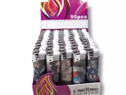 Pack x 50 u. Encendedores Llama Diseño Superheroes LingTong LT-188-1