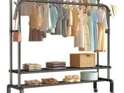 Perchero Rack Organizador De Ropa Doble 2 Niveles De Zapato 110X150X57 2128/RACK-104