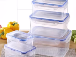 Set 5 Tuppers Hermeticos Con Aza Contenedor JS-7263