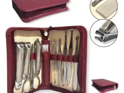 Set Manicura 10 Piezas Estuche Organizador Pedicuta Alicate D3562