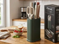 Set X5 Cuchillas De Cocina Con Tijera Y Taco Carol 23101