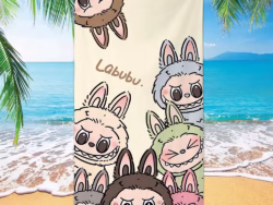 Toallones De Microfibra Diseños Varios Labubu Stich 70*140