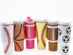 Vaso Quencher Con Brillos Diseño Deportes 1200ml Hengda diamantada