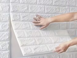 Vinilo Placa 3D Adhesivo Blanco 70CM X 77CM BRICK.3D.RUSTIC