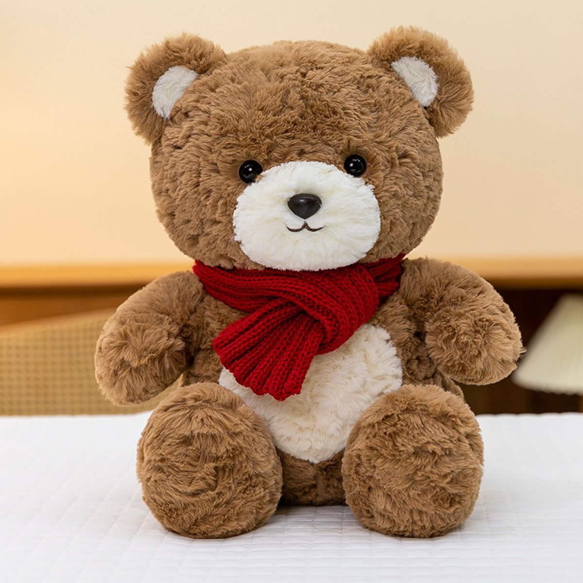 Oso con bufanda roja 50cm