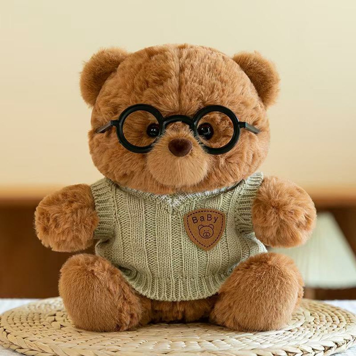 Oso con anteojos y chaleco 35cm
