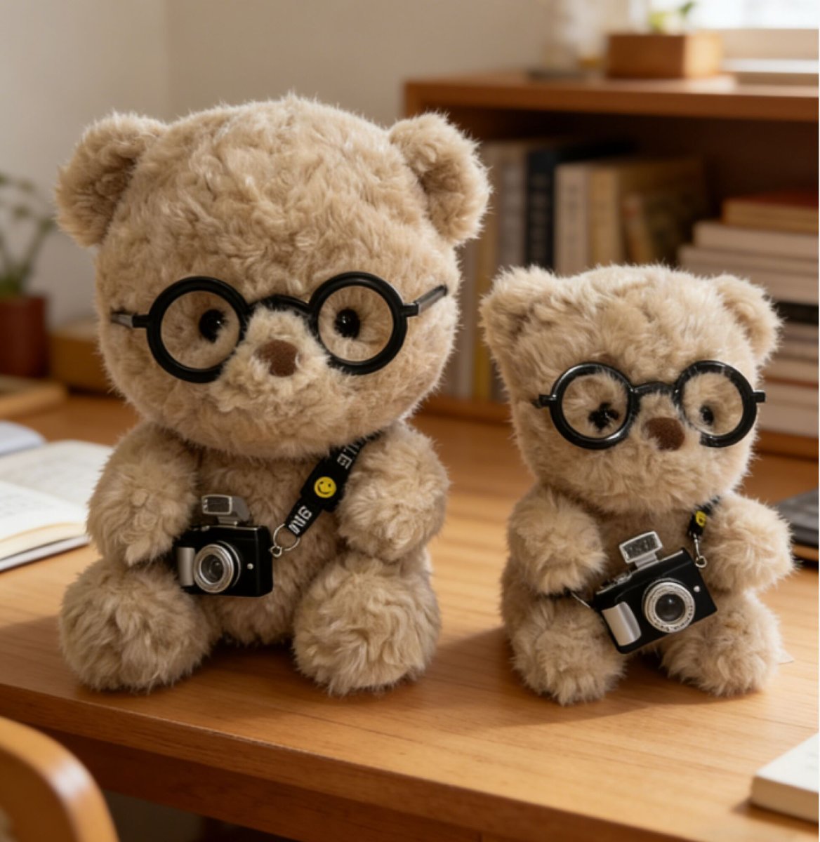 Oso con anteojos y cámara 22cm