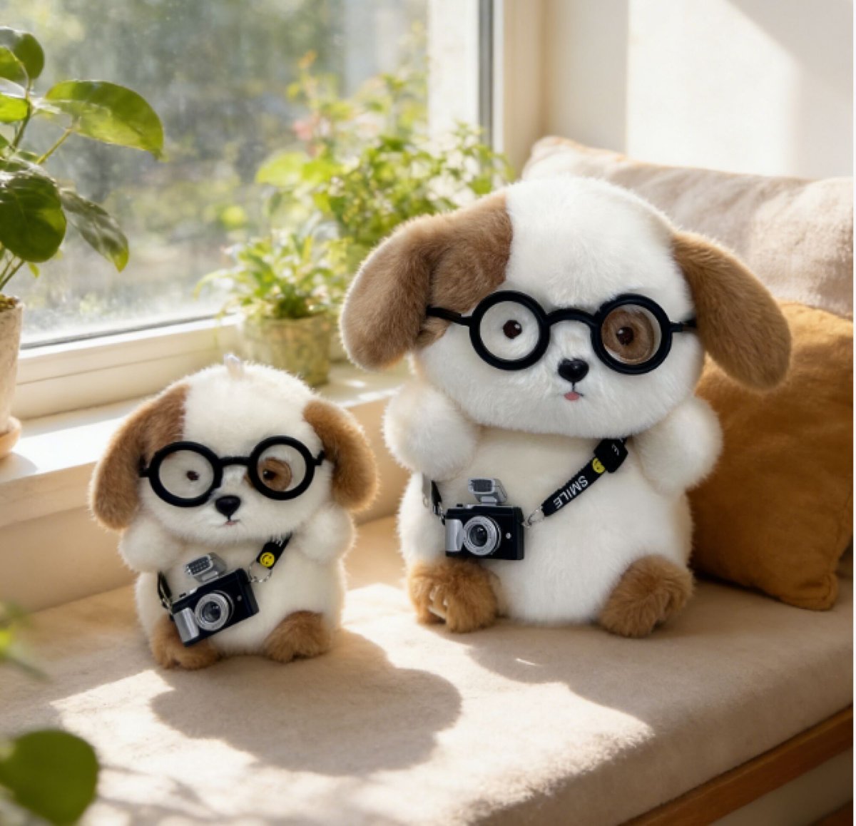 Perro con anteojos y cámara 30cm