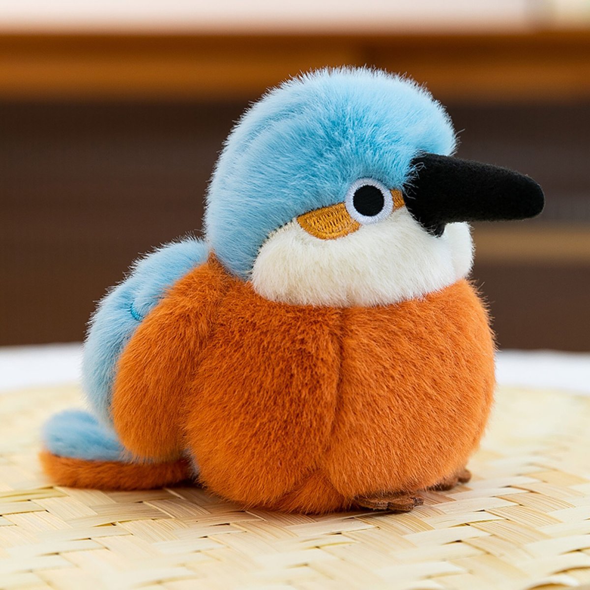 Martín pescador celeste y naranja