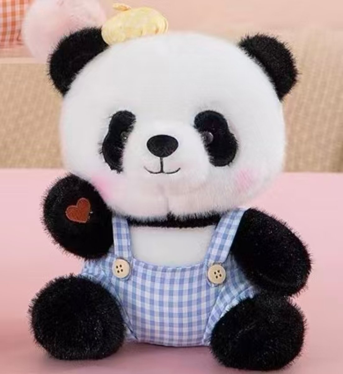 Panda con jardinero 28cm