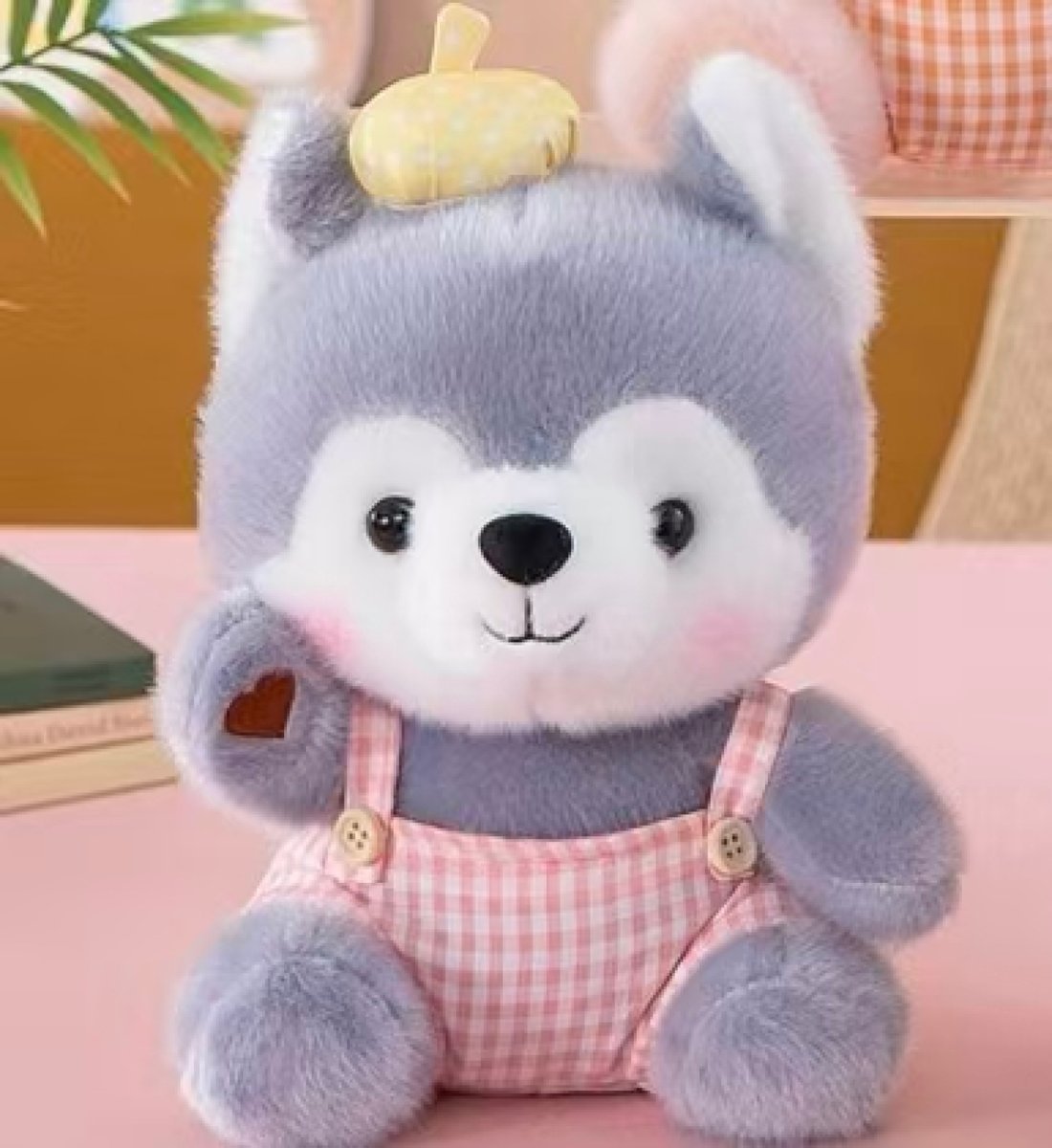 Husky con jardinero 28cm