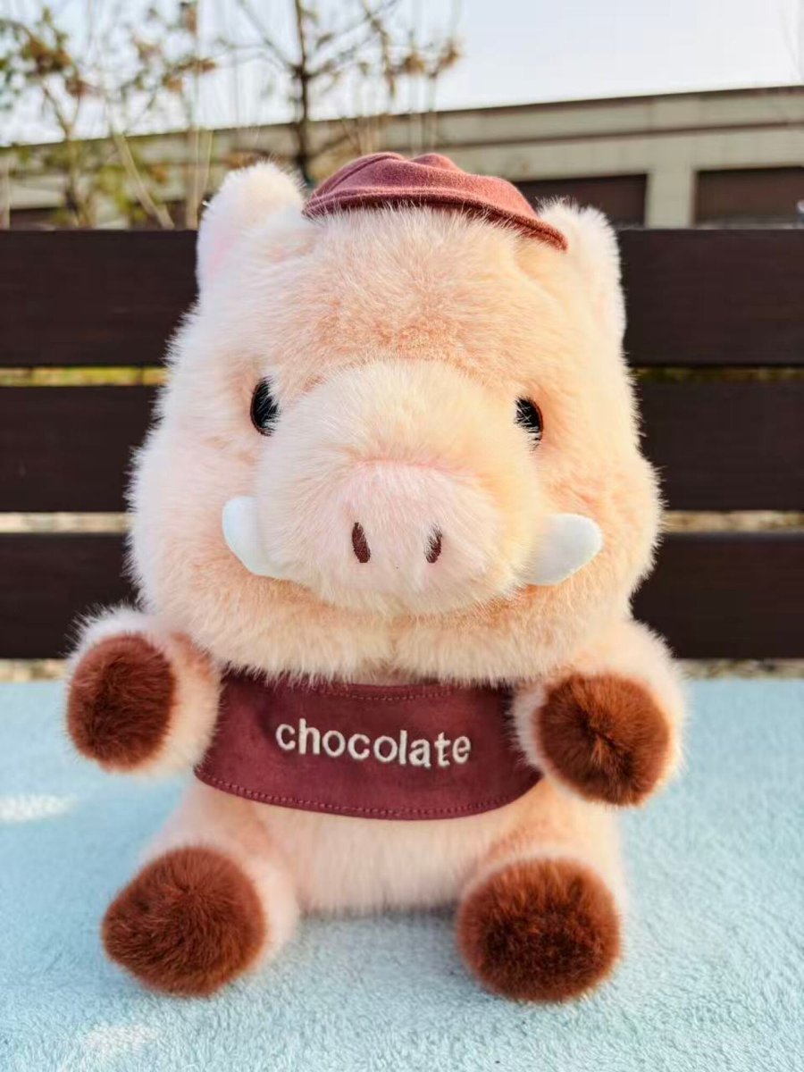 Chancho con buzo Chocolate 30cm