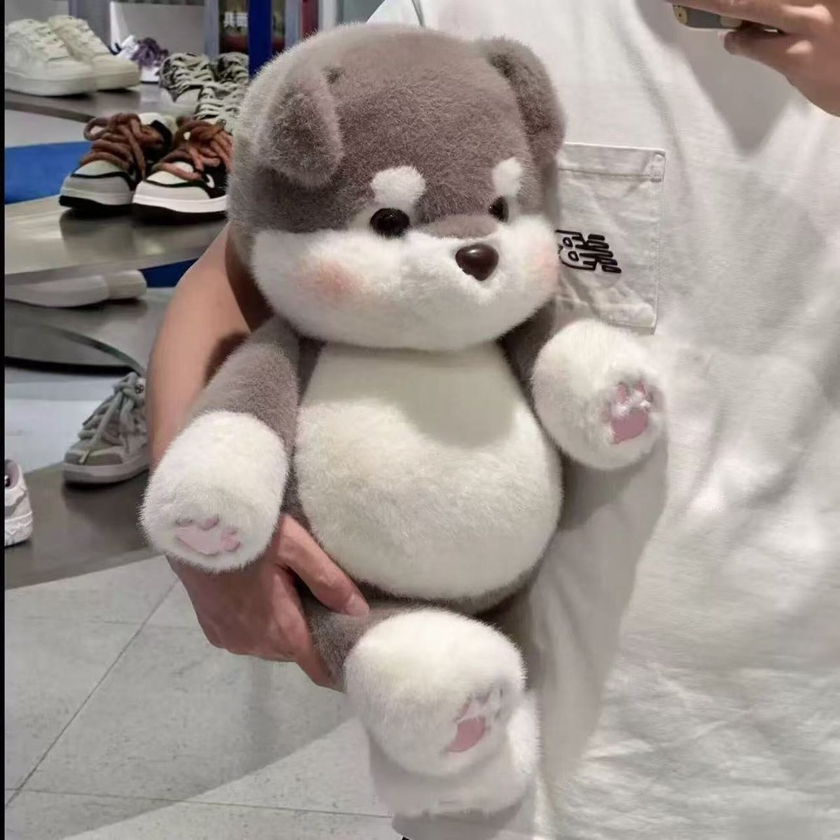 Husky gris parado 40cm