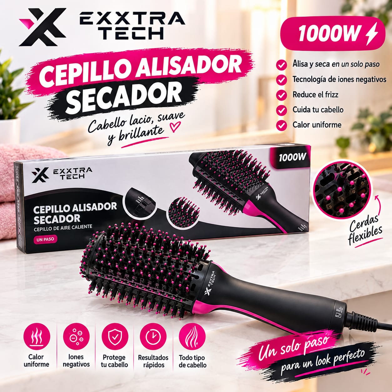 CEPILLO ALISADOR SECADOR EXTRA TECH