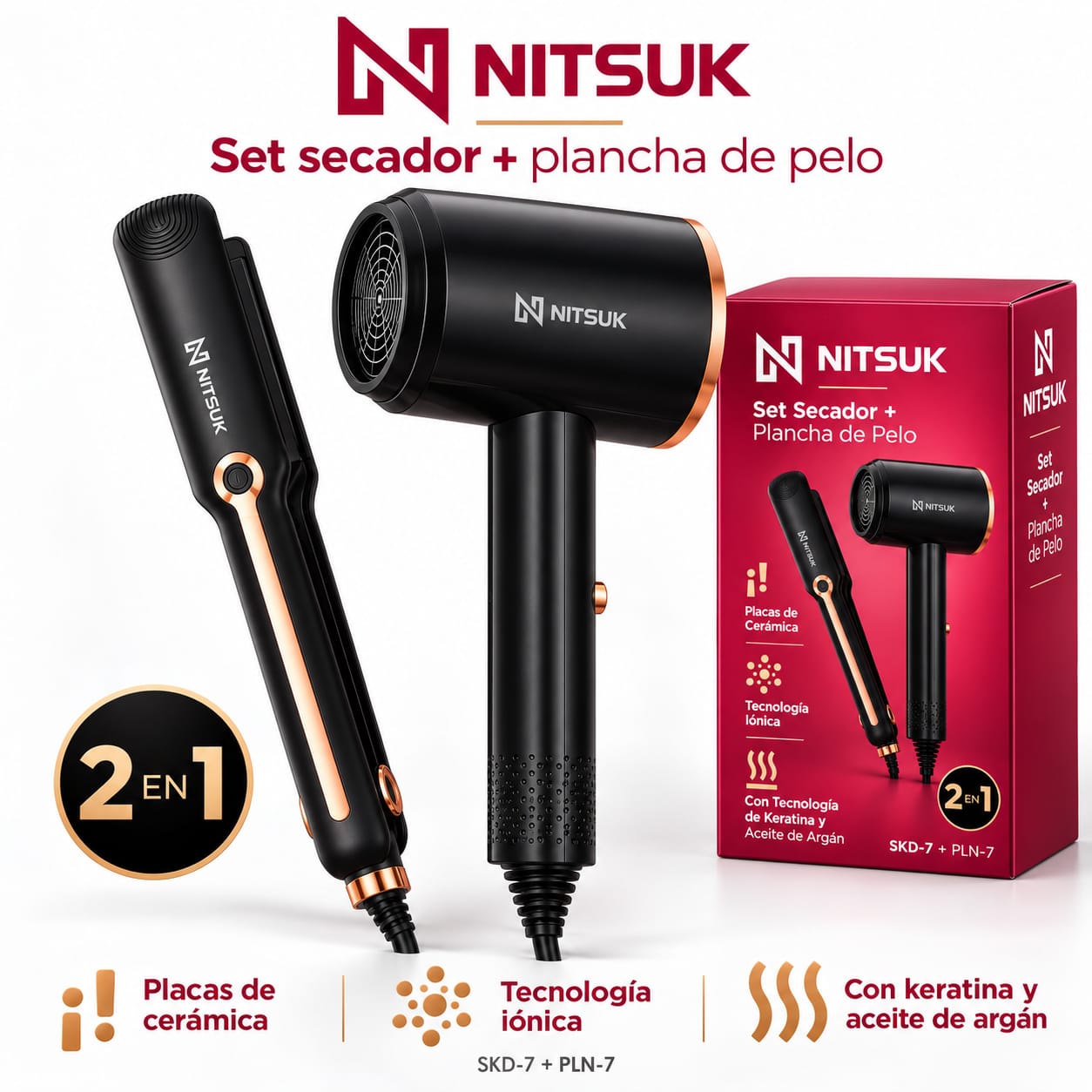 SET SECADOR + PLANCHA NITSUK