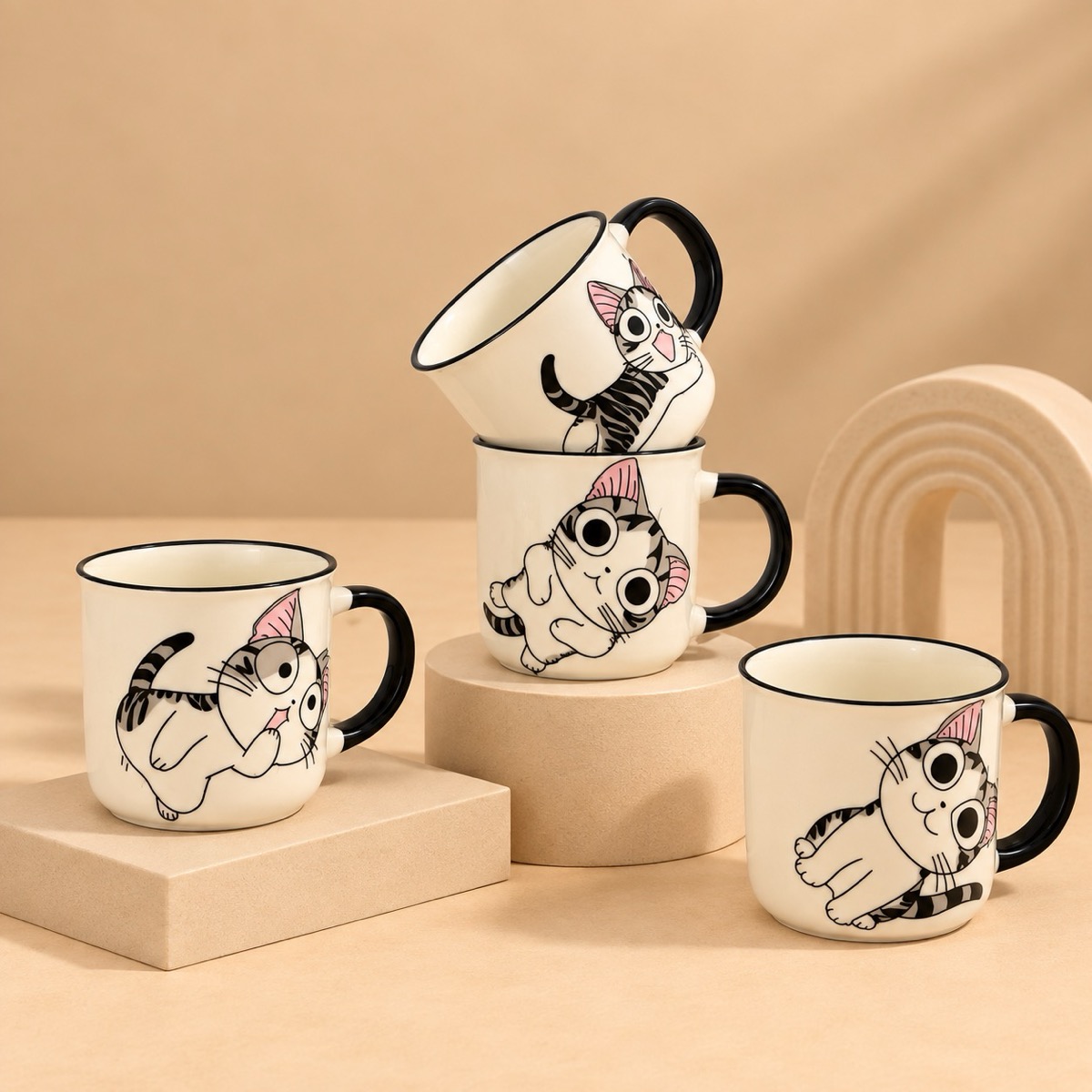 TAZA GATO CARICATURA