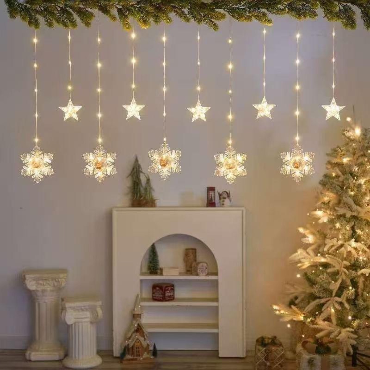 CORTINA LUZ CALIDA LED NAVIDAD