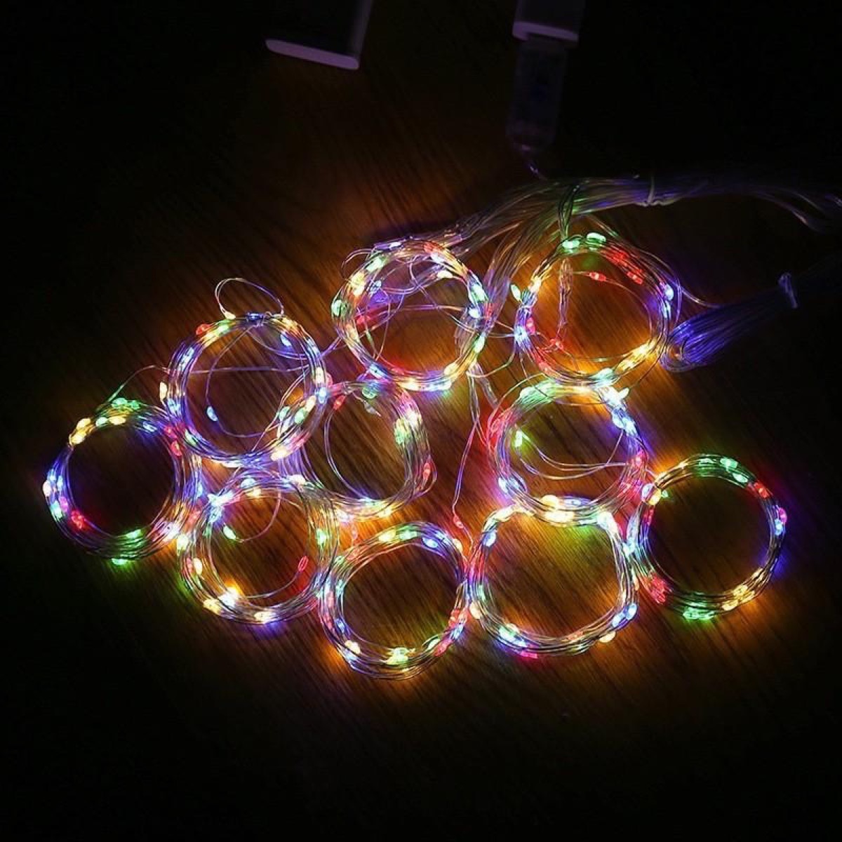 3X3MT CORTINA LUCES MULTICOLOR CON CABLE DE COBRE