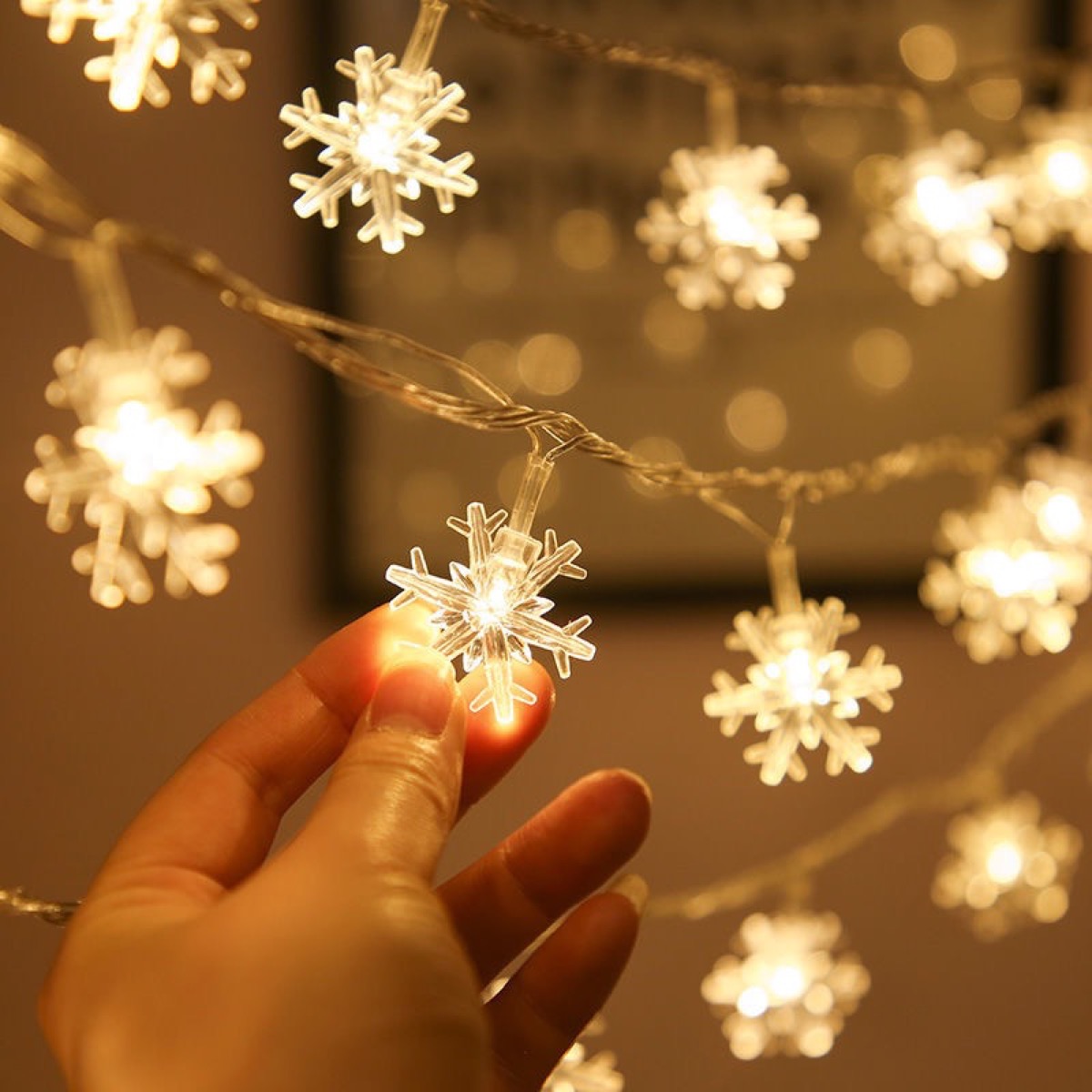 2MT 10 LUCES CALIDAS NIEVE USB