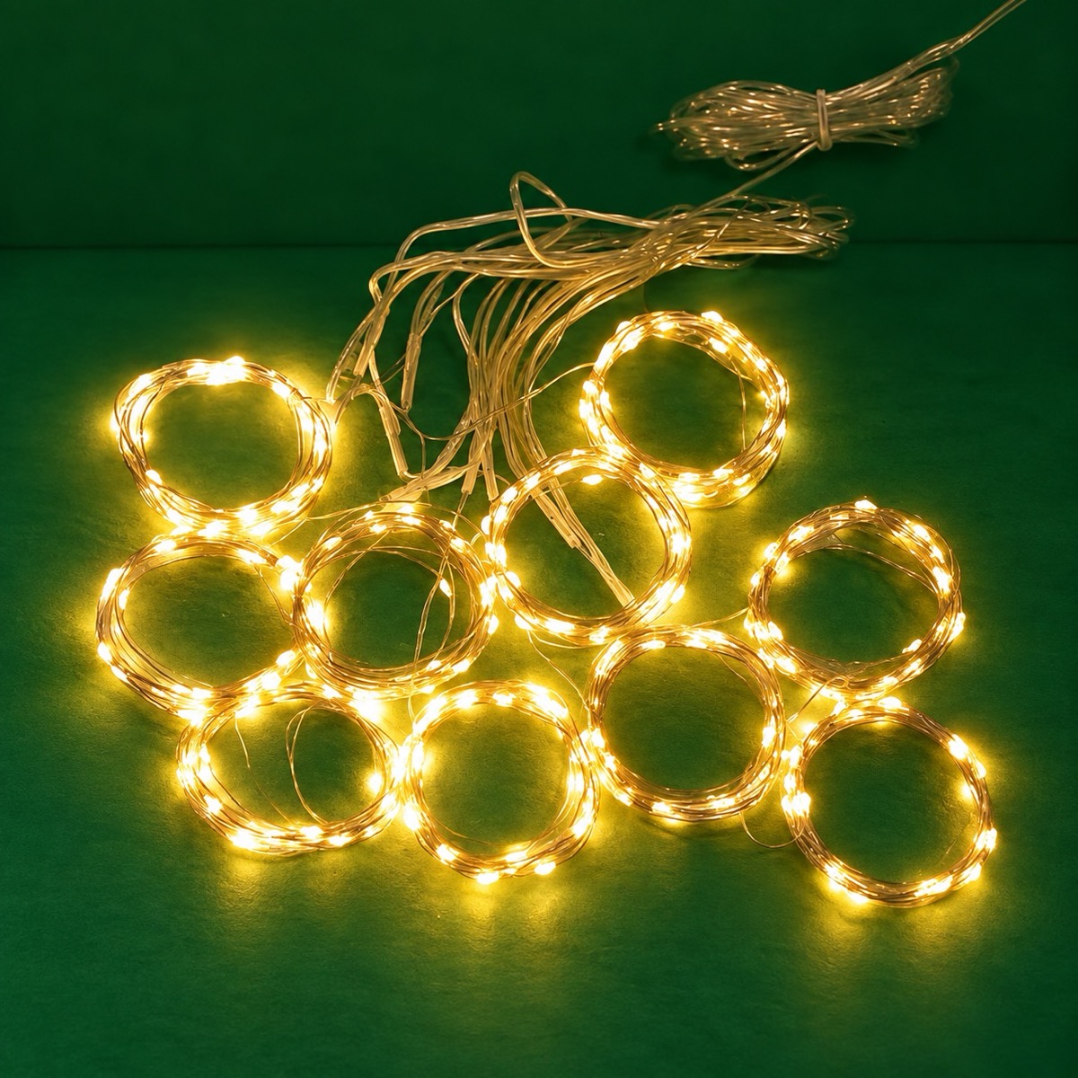 3X3MT CORTINA LUCES CALIDAS CON CABLE DE COBRE USB