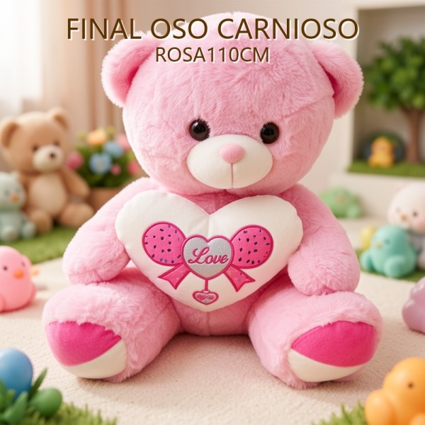 FINAL OSO CARINOSO ROSA 120CM