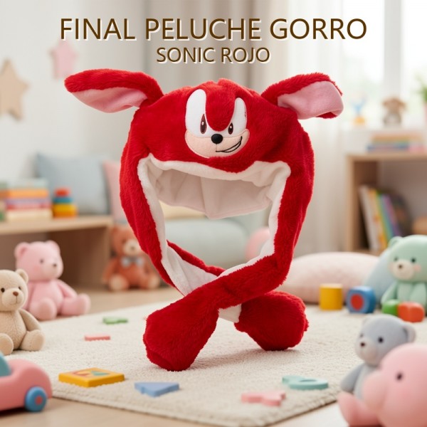FINAL PELUCHE GORRO SONIC ROJO