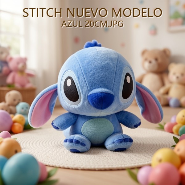 STITCH NUEVO MODELO AZUL 20CM