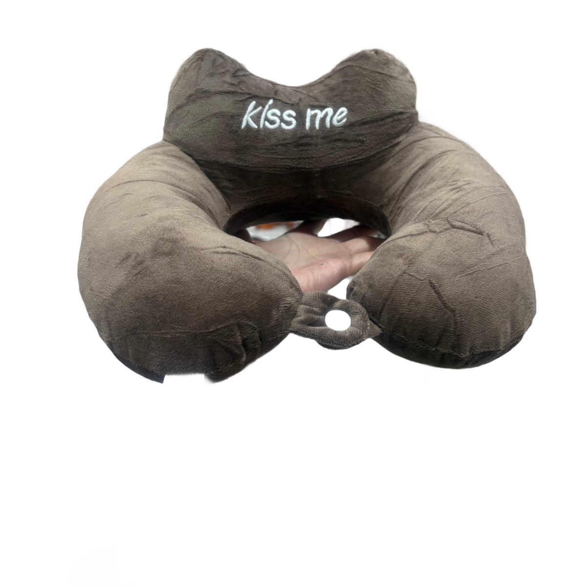 Almohada cuello kissme marrón 30cm