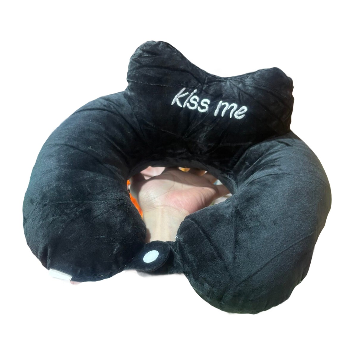 Almohada cuello kissme negro 30cm