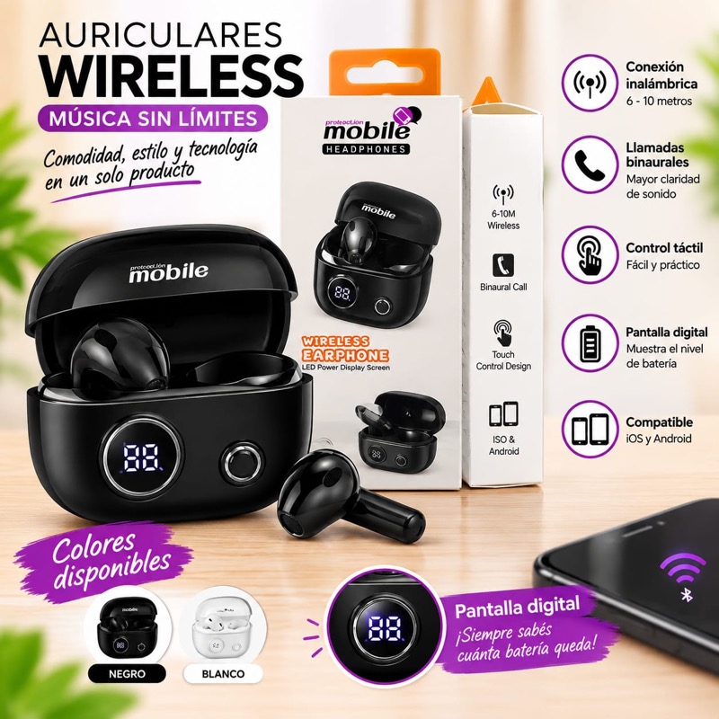 AURICULAR MOBILE CON VISOR PMK11