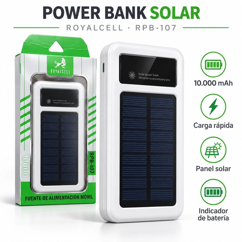POWER BANK SOLAR ROYALCELL RPB-107