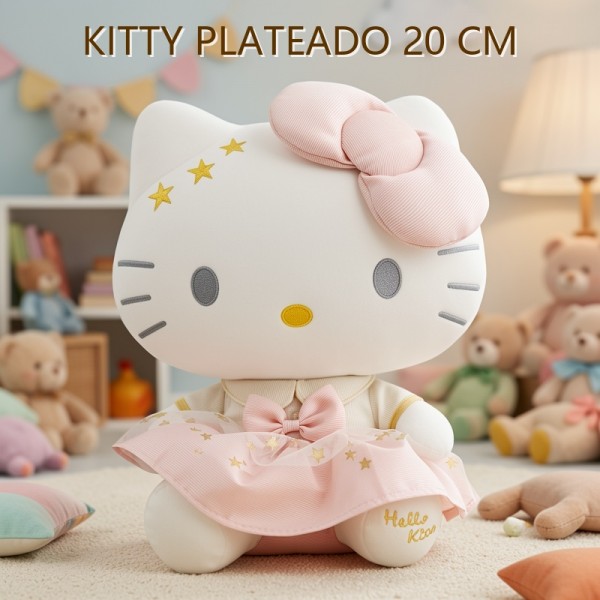 KITTY PLATEADO 20 CM
