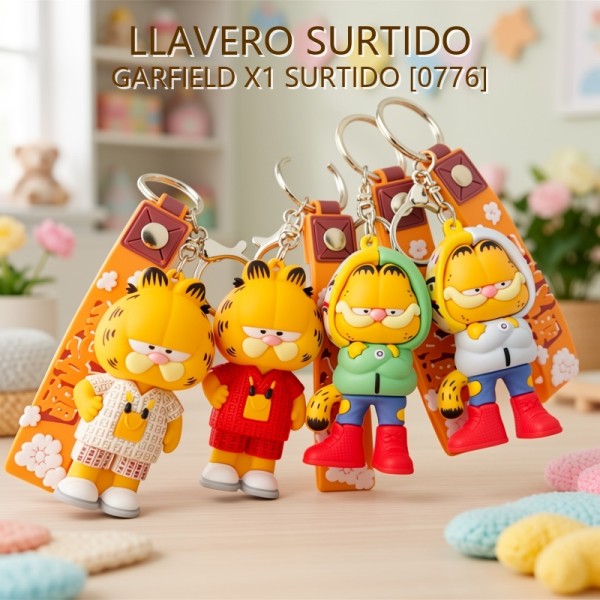 LLAVERO SURTIDO GARFIELD X1 SURTIDO [0776] GF001-GF004
