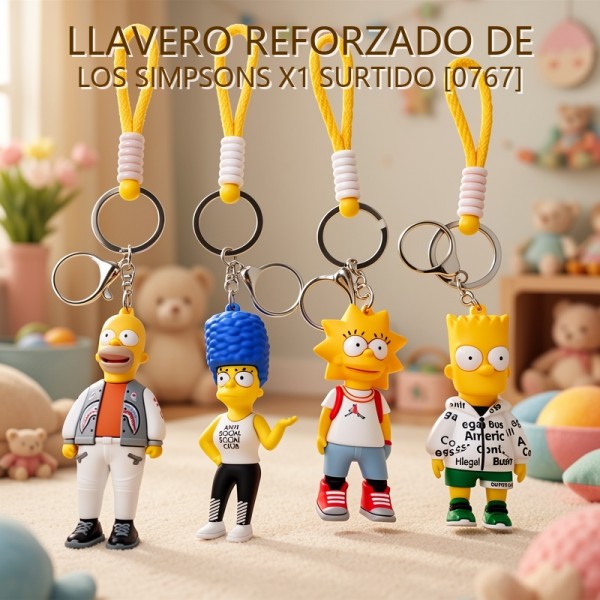LLAVERO REFORZADO DE LOS SIMPSONS X1 SURTIDO [0767] SPS001-SPS004
