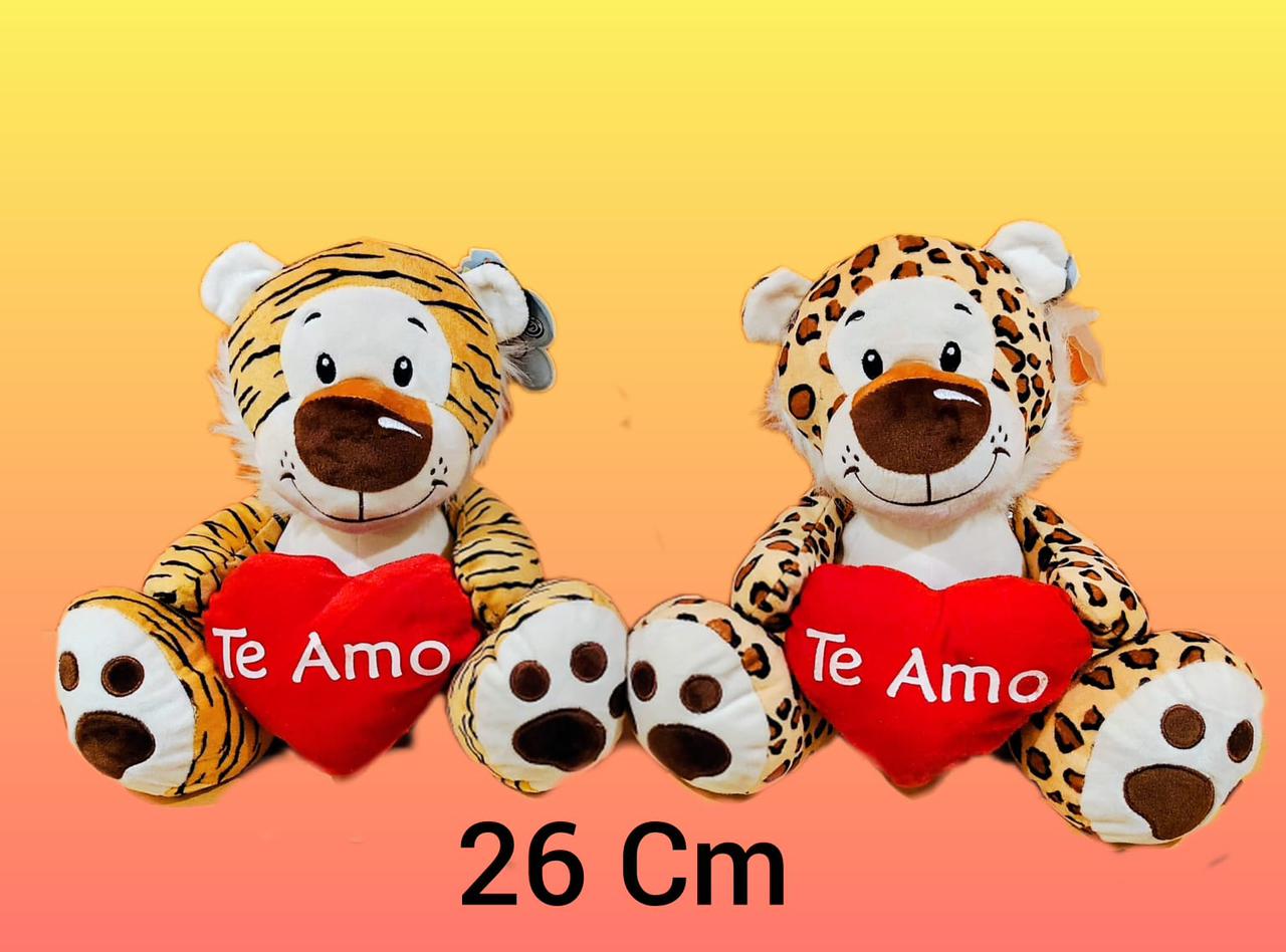 TIGRE/LEOPARDO CON CORAZON 26CM