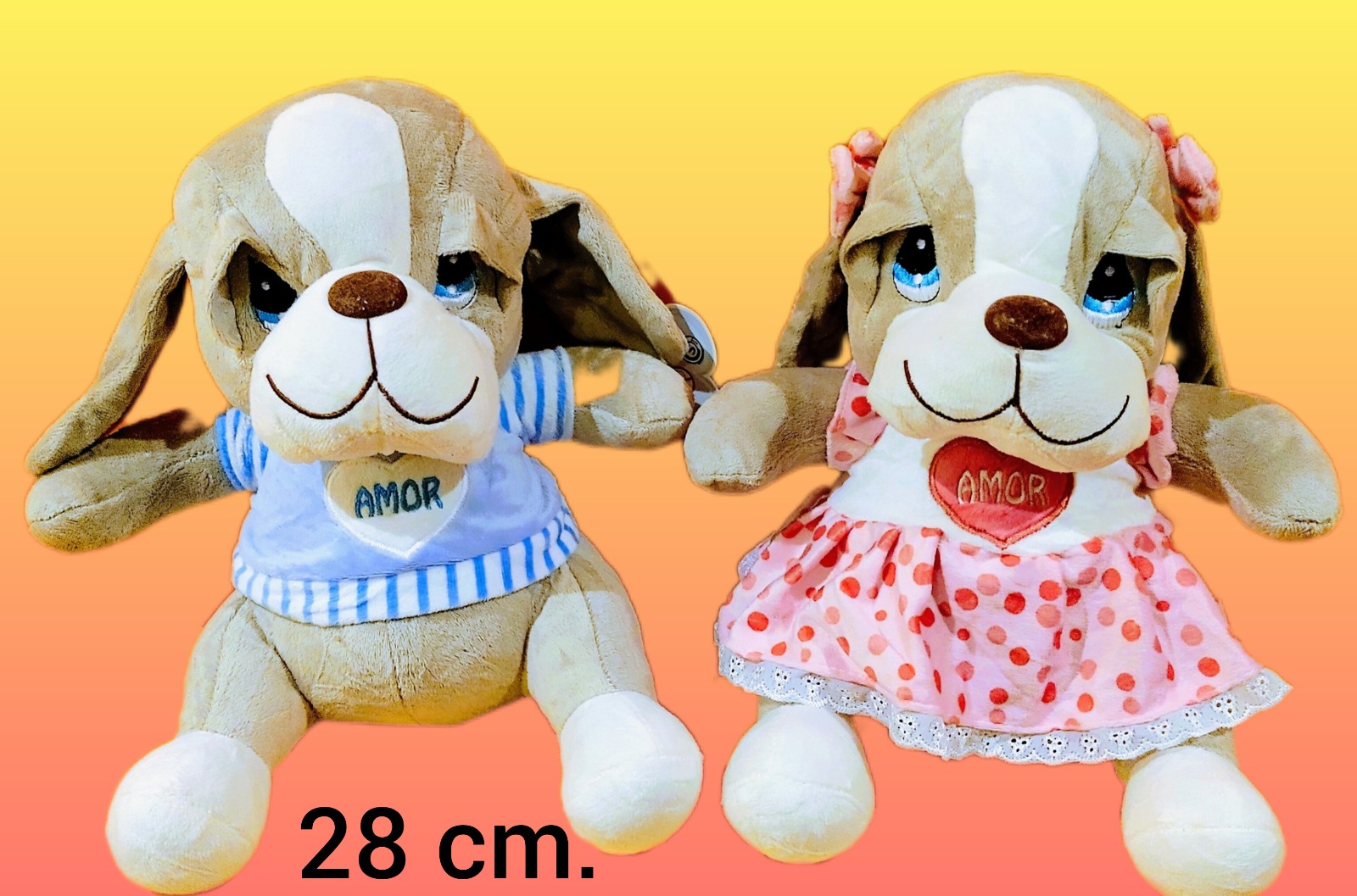 PERRO CON VESTIDO AMOR 28CM