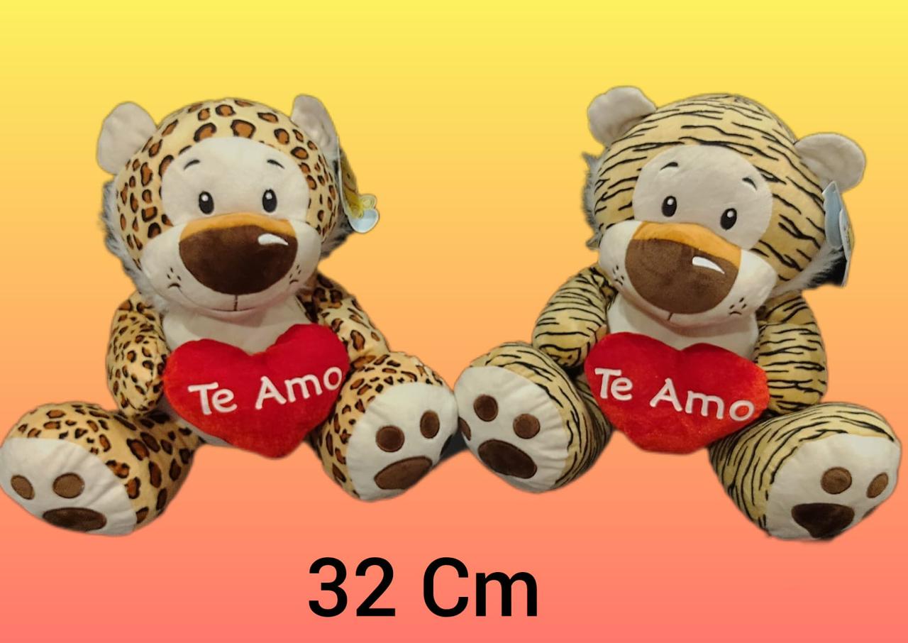TIGRE/LEOPARDO CON CORAZON 30CM