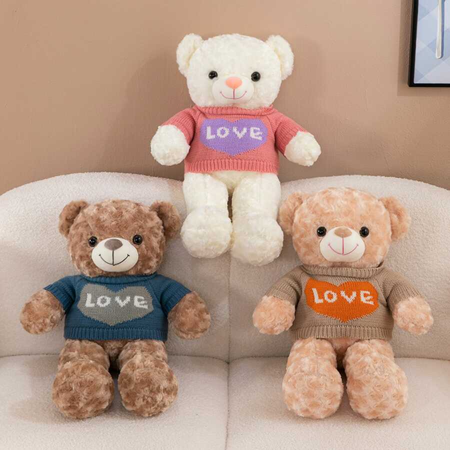 Suéter con forma de osito de peluche en forma de corazón, 100 cm.