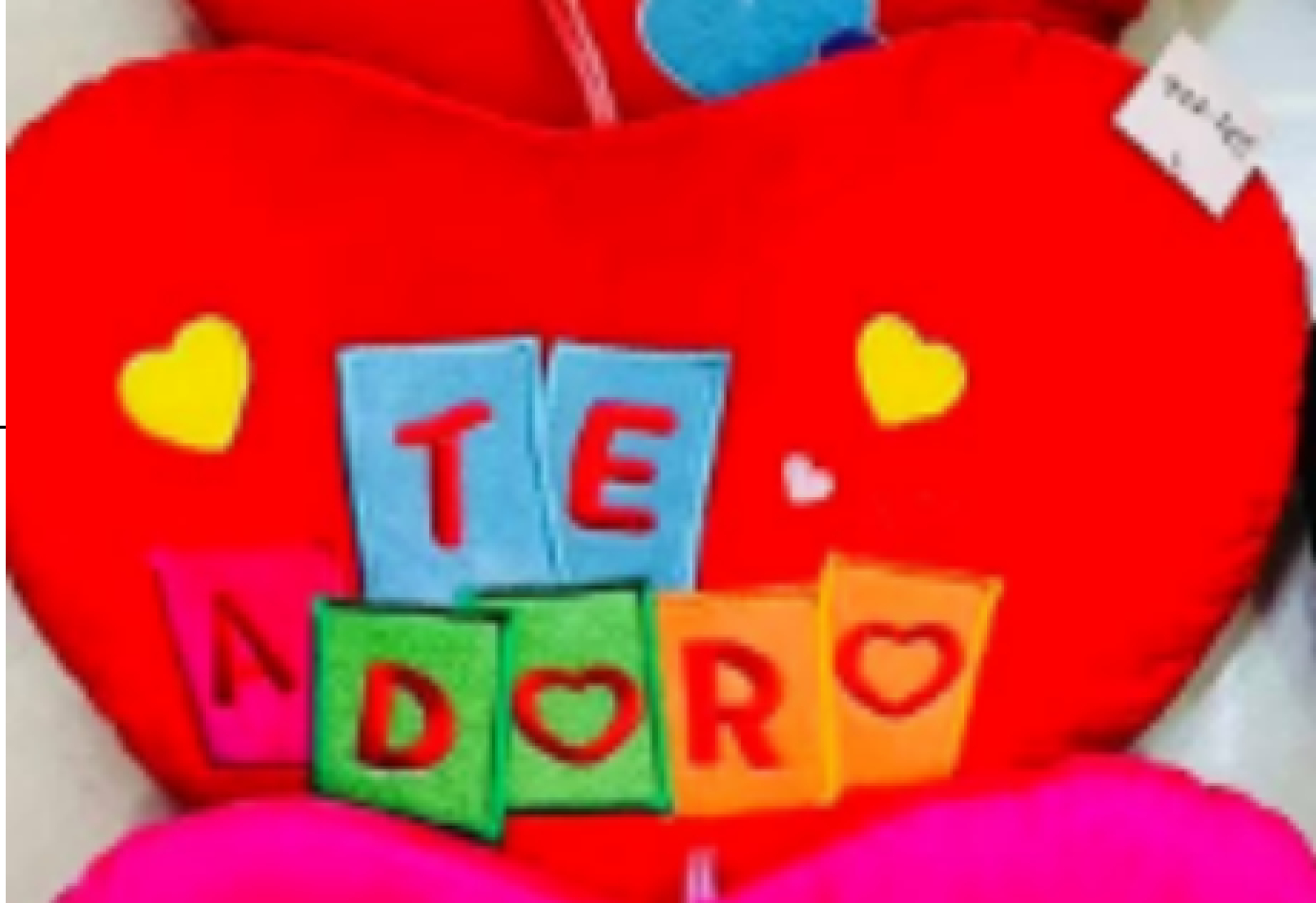Almohada corazón con dos ositos premium 42cm