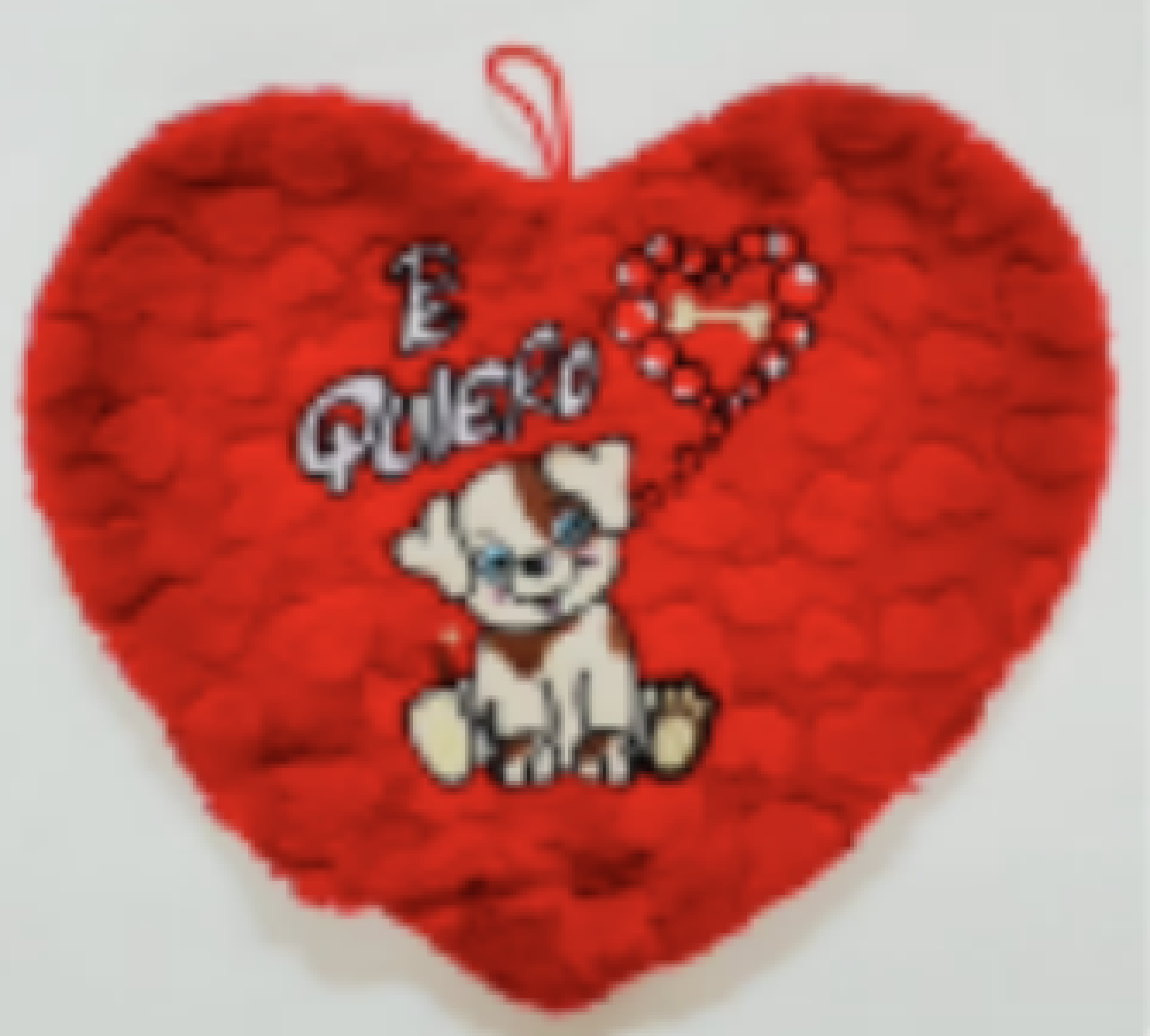 Almohada corazón Te Quiero con perrito 30cm