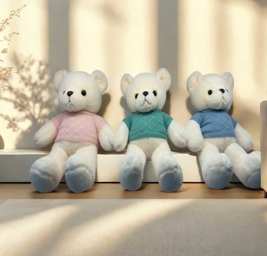 Oso de peluche con suéter 50cm